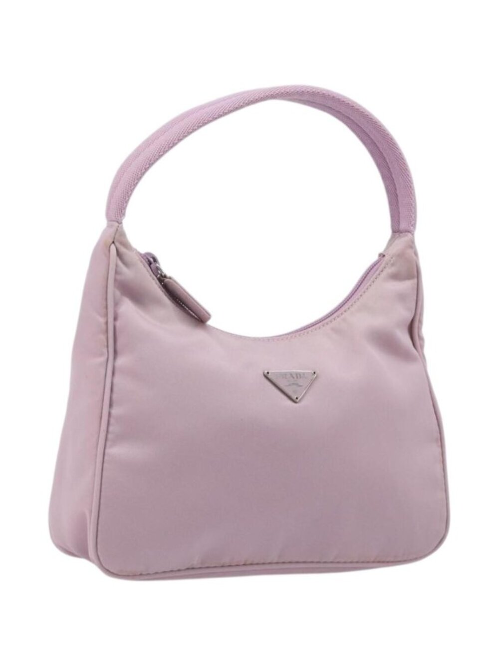 PRADA Accessory Pouch Nylon Pink Silver